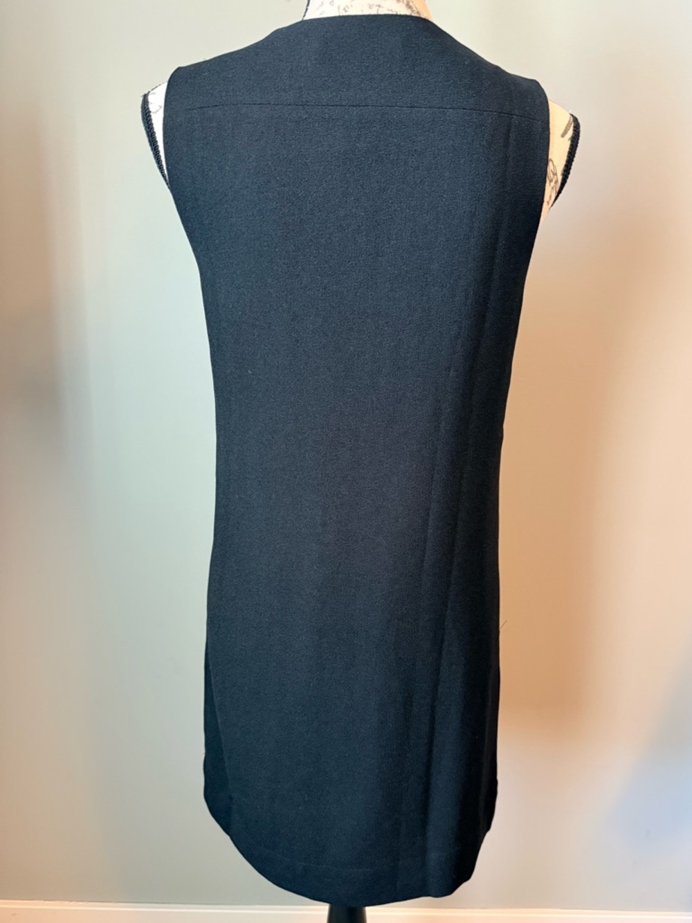 English Factory Black Grommet Lace Up Mini Shift Dress Sleeveless, small - Picture 4 of 6